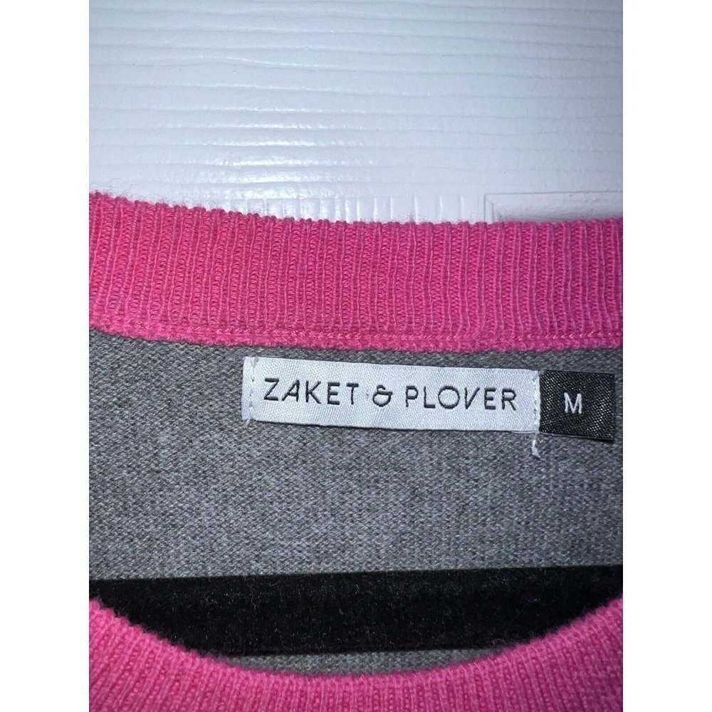 ZAKET & PLOVER Womens Cashmere Blend Multicolor Crewneck Pullover Sweater - Picture 4 of 7